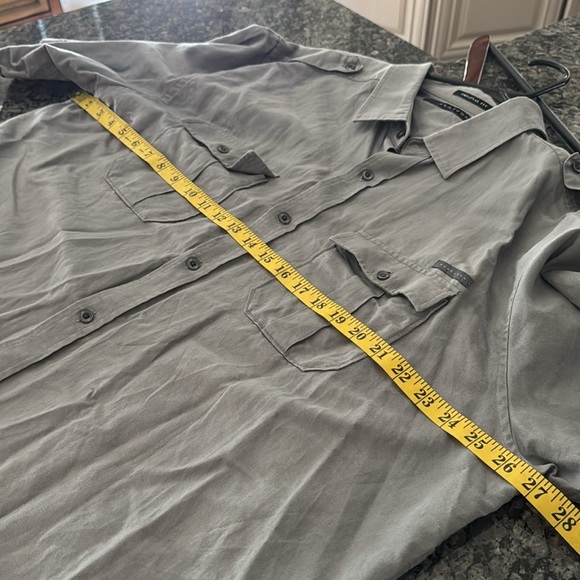 Sean John Gray Men's shirt sleeve button down 3XL - Picture 7 of 12